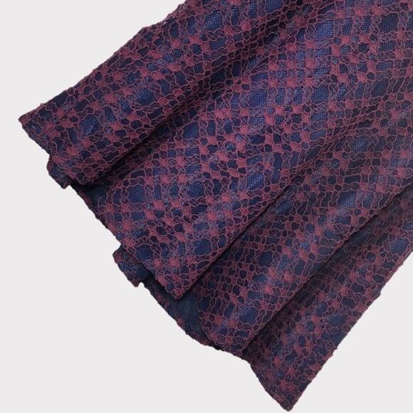 SANDRO Peaches Lace Dress in Bordeaux Size 2 - Picture 11 of 12